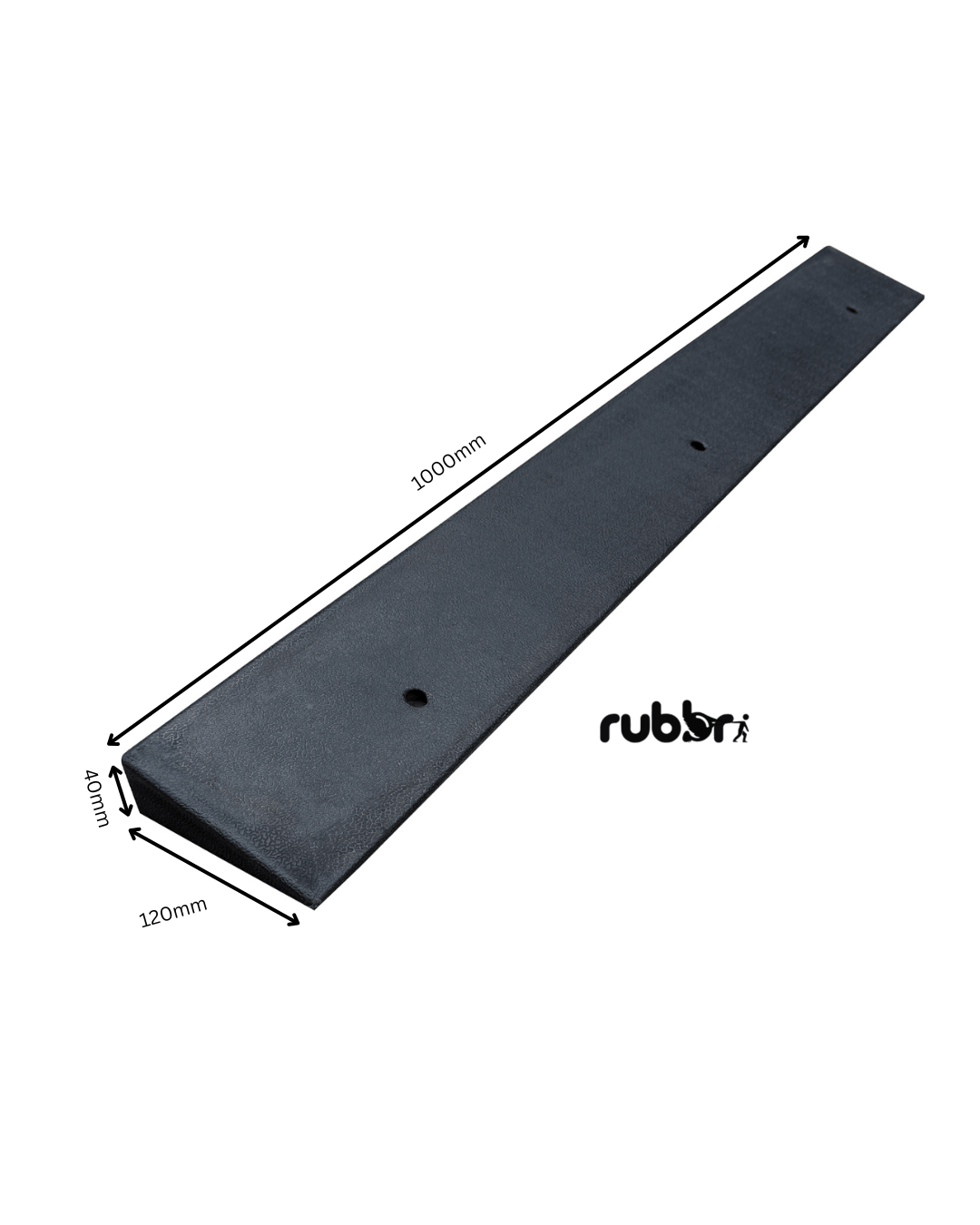 1000mm Solid Rubber Threshold Ramp