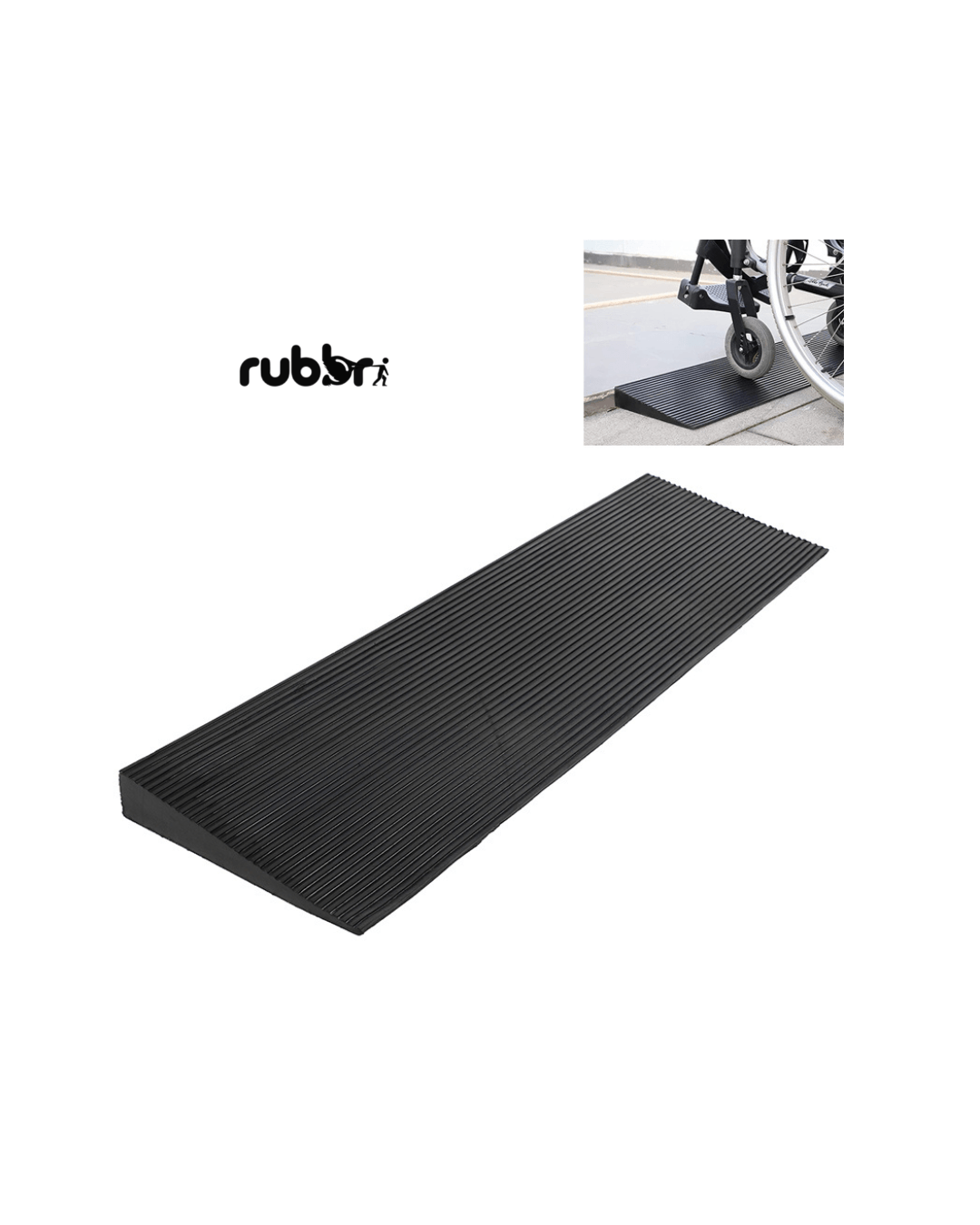 900mm Solid Rubber Threshold Ramp
