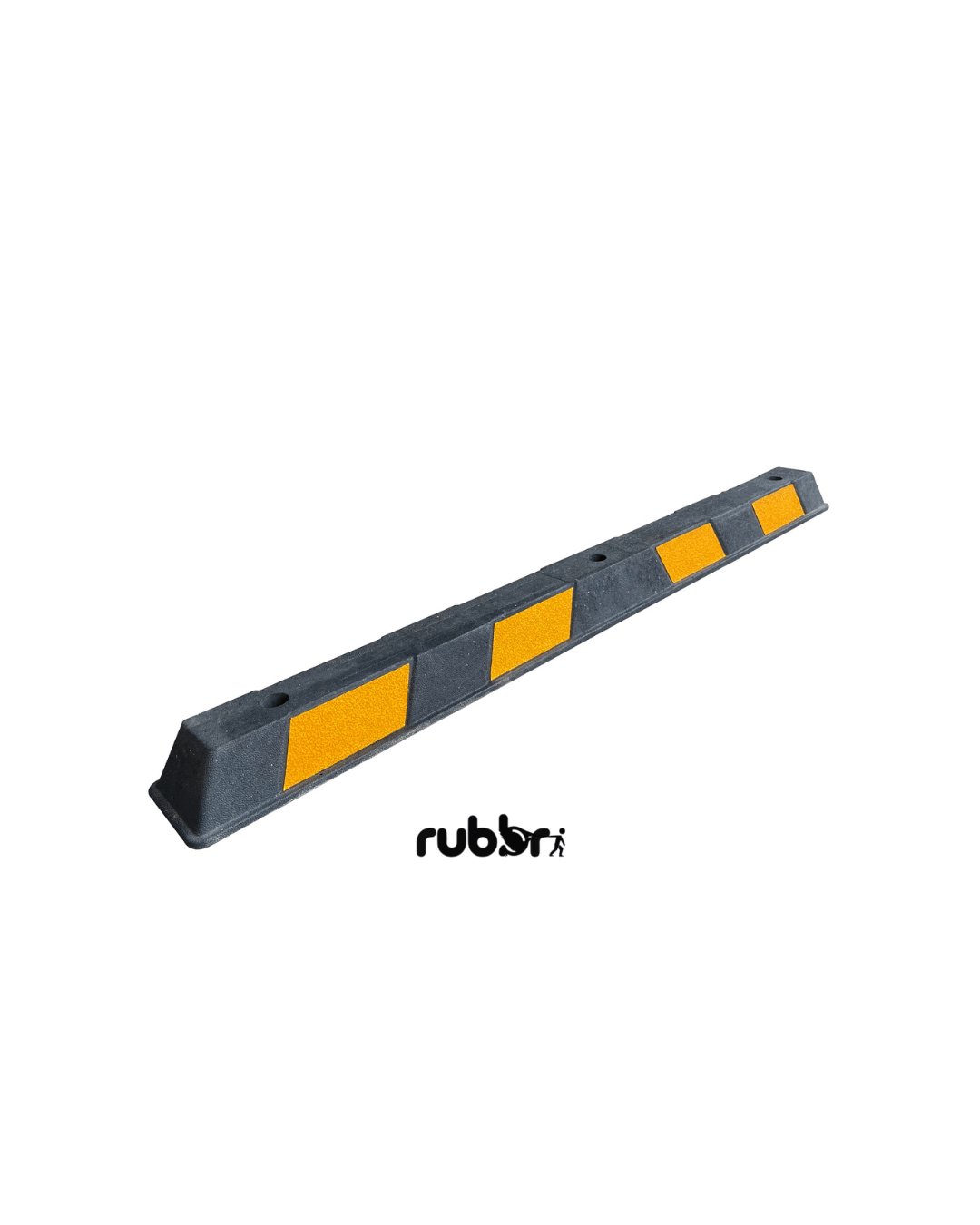Black and Yellow Rubber Wheel Stop 1.65 metre