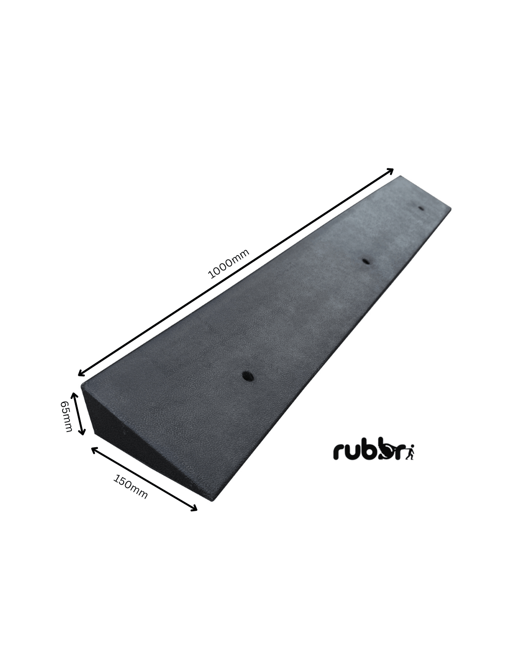1000mm Solid Rubber Threshold Ramp