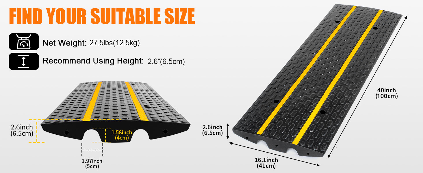 Driveway Kerb Ramp with 2 Channel Drainage