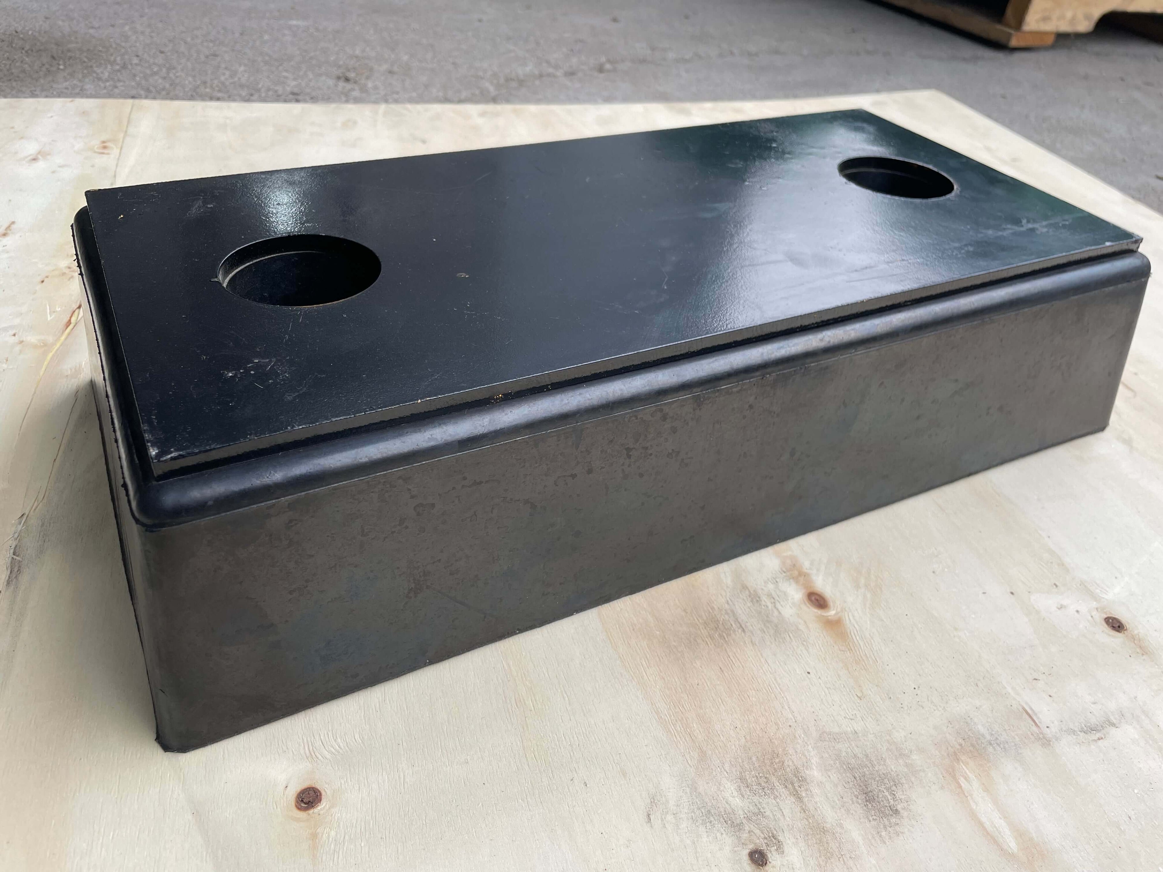 Heavy Duty Dock Rubber with 10mm Stainless Steel plate 500 x 250 x 100mm(H)