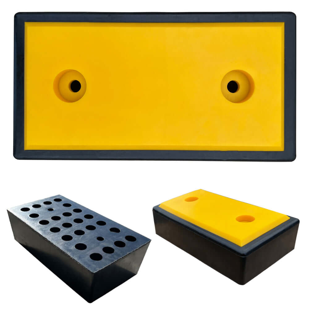 Heavy Duty Dock Rubber with PE plate 500 x 250 x 100mm(H)