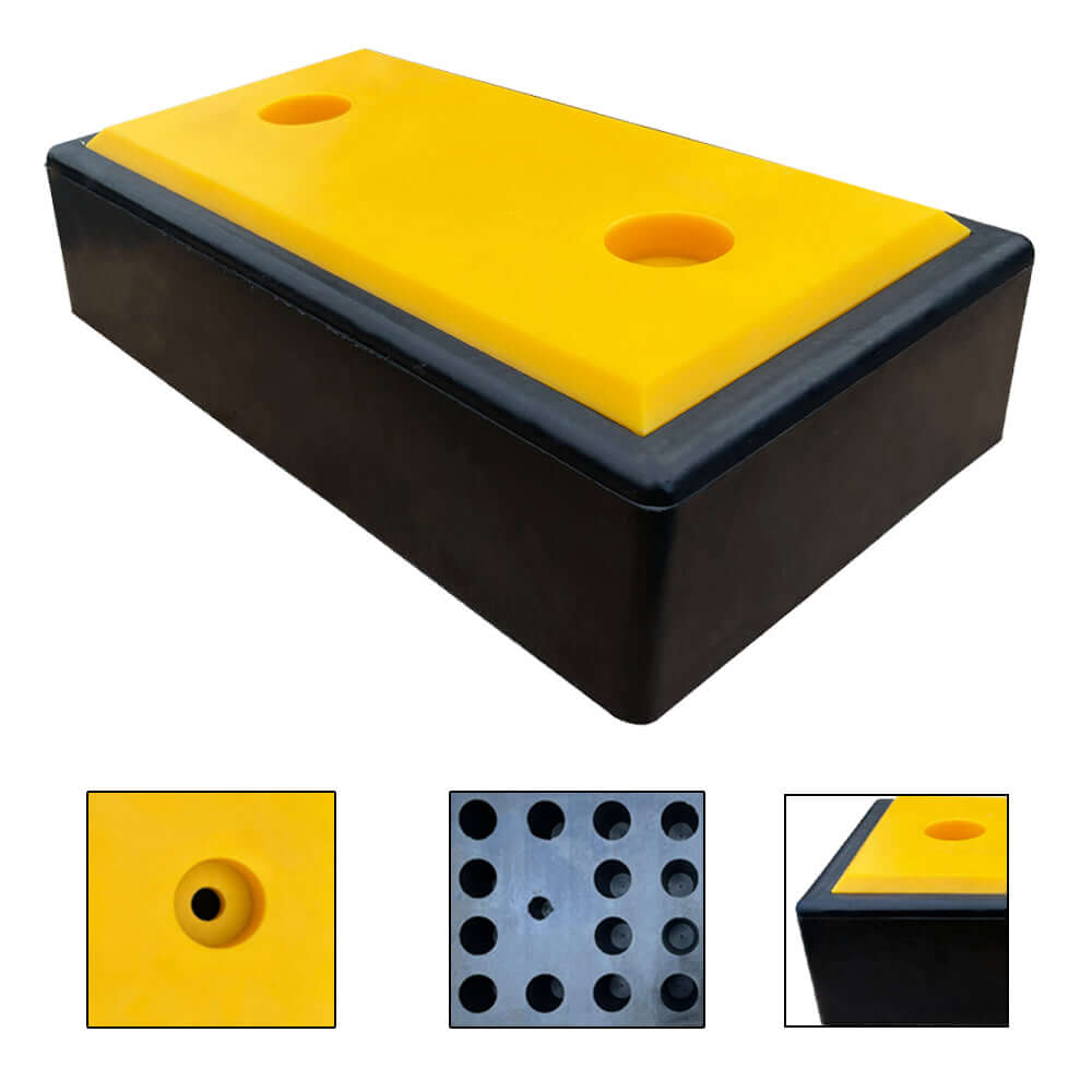Heavy Duty Dock Rubber with PE plate 500 x 250 x 100mm(H)