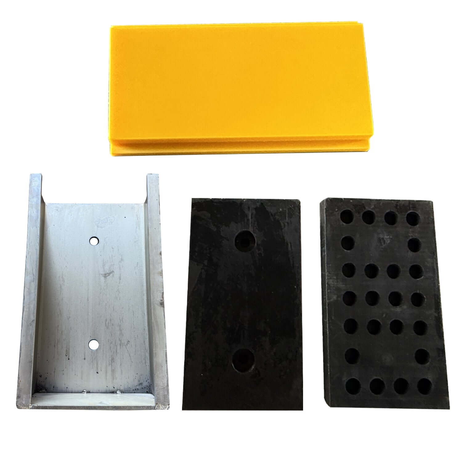 Heavy Duty Iron cladding Dock Rubber block with PE plate 465 x 280 x 160mm(H)