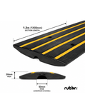 Driveway Rubber Kerb Ramp in 1.2m Sections for Rolled-Edge Kerb