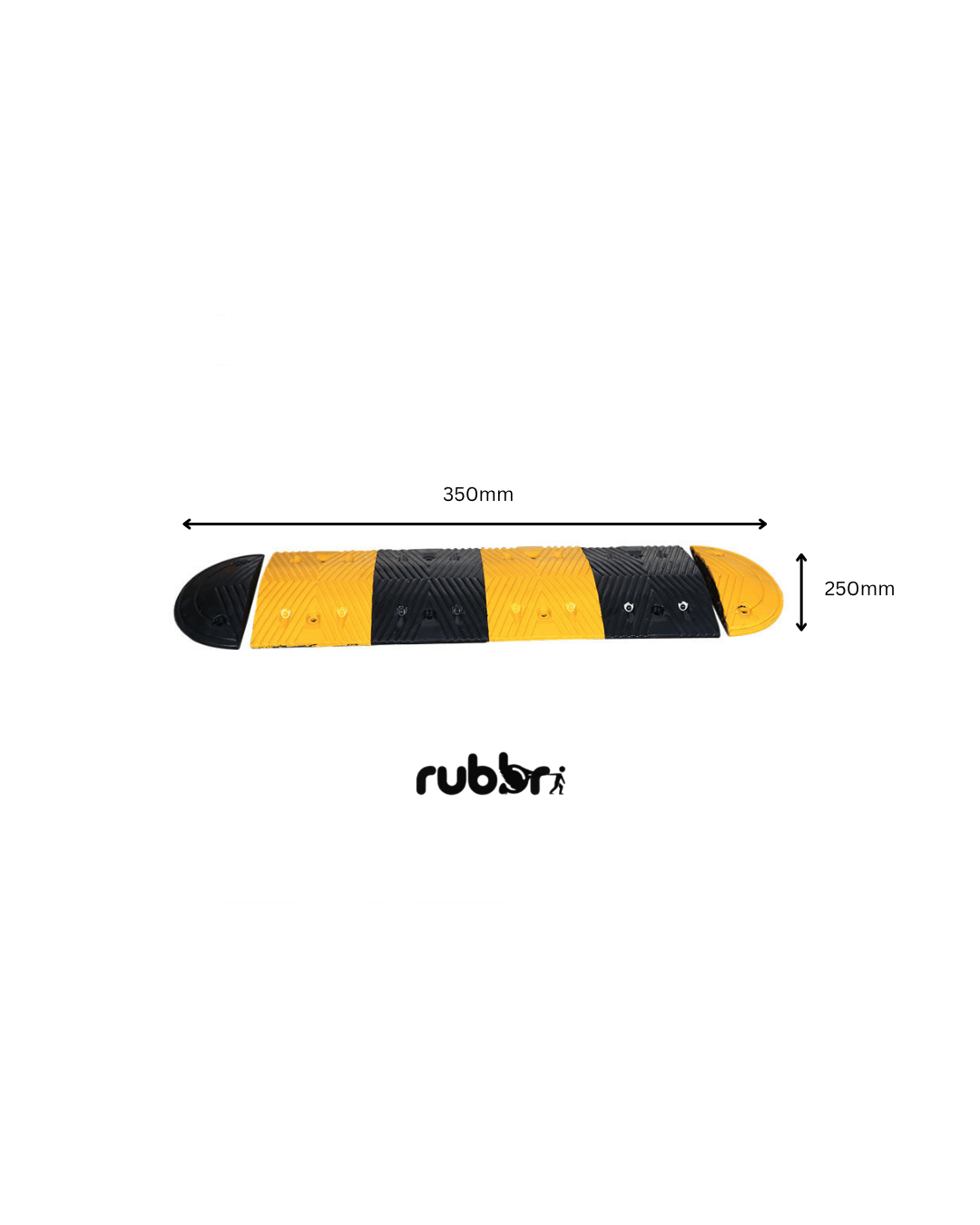 Speed Hump Middle Section 250 x 350 x 45mm(H) (RUBBER)