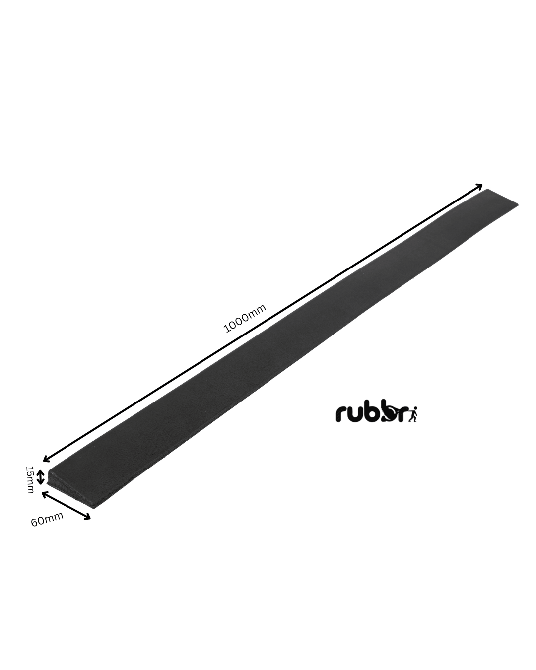 1000mm Solid Rubber Threshold Ramp