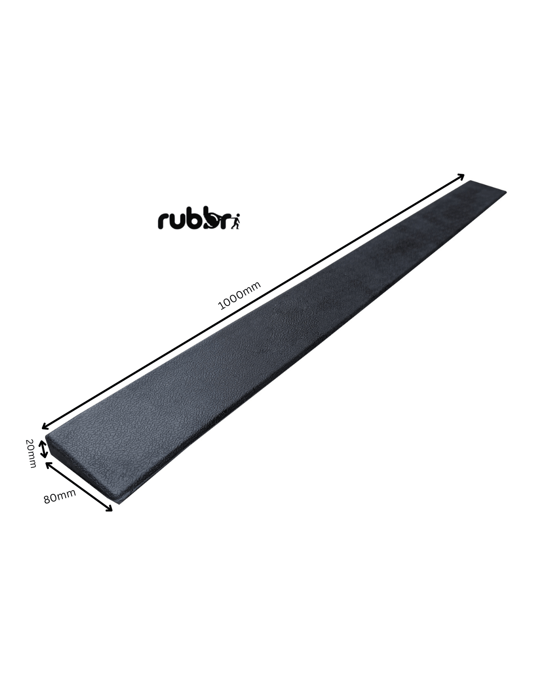 1000mm Solid Rubber Threshold Ramp