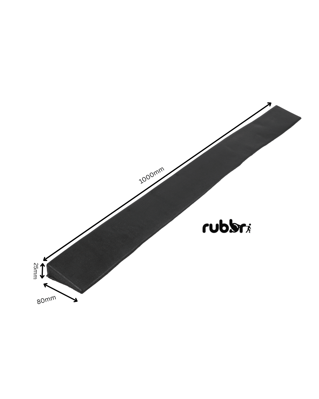 1000mm Solid Rubber Threshold Ramp