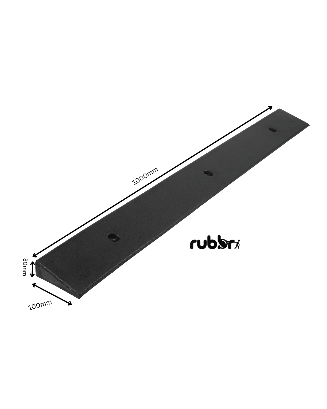 1000mm Solid Rubber Threshold Ramp