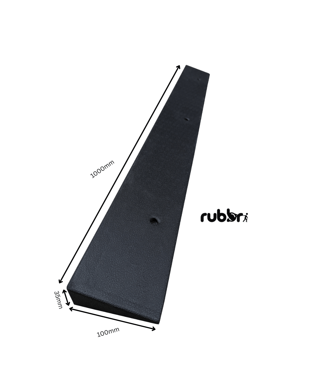 1000mm Solid Rubber Threshold Ramp