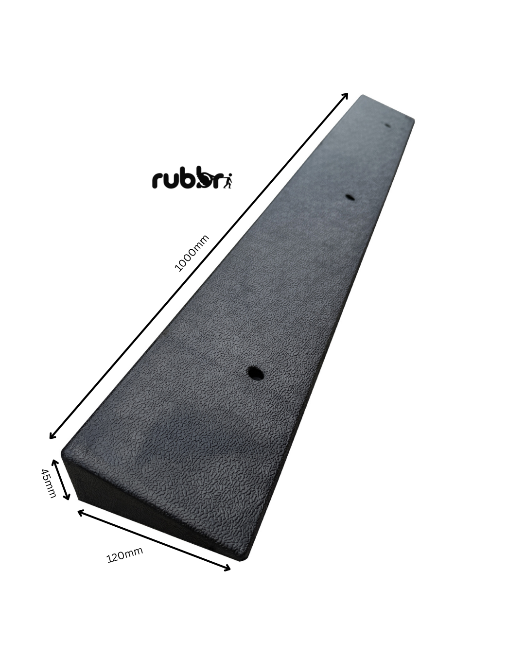 1000mm Solid Rubber Threshold Ramp