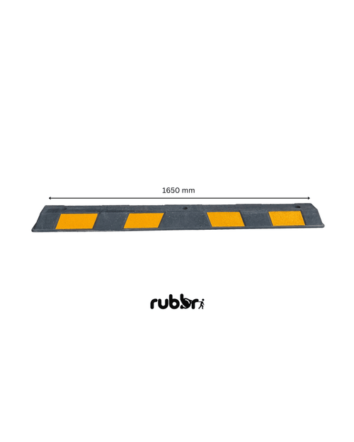 Black and Yellow Rubber Wheel Stop 1.65 metre