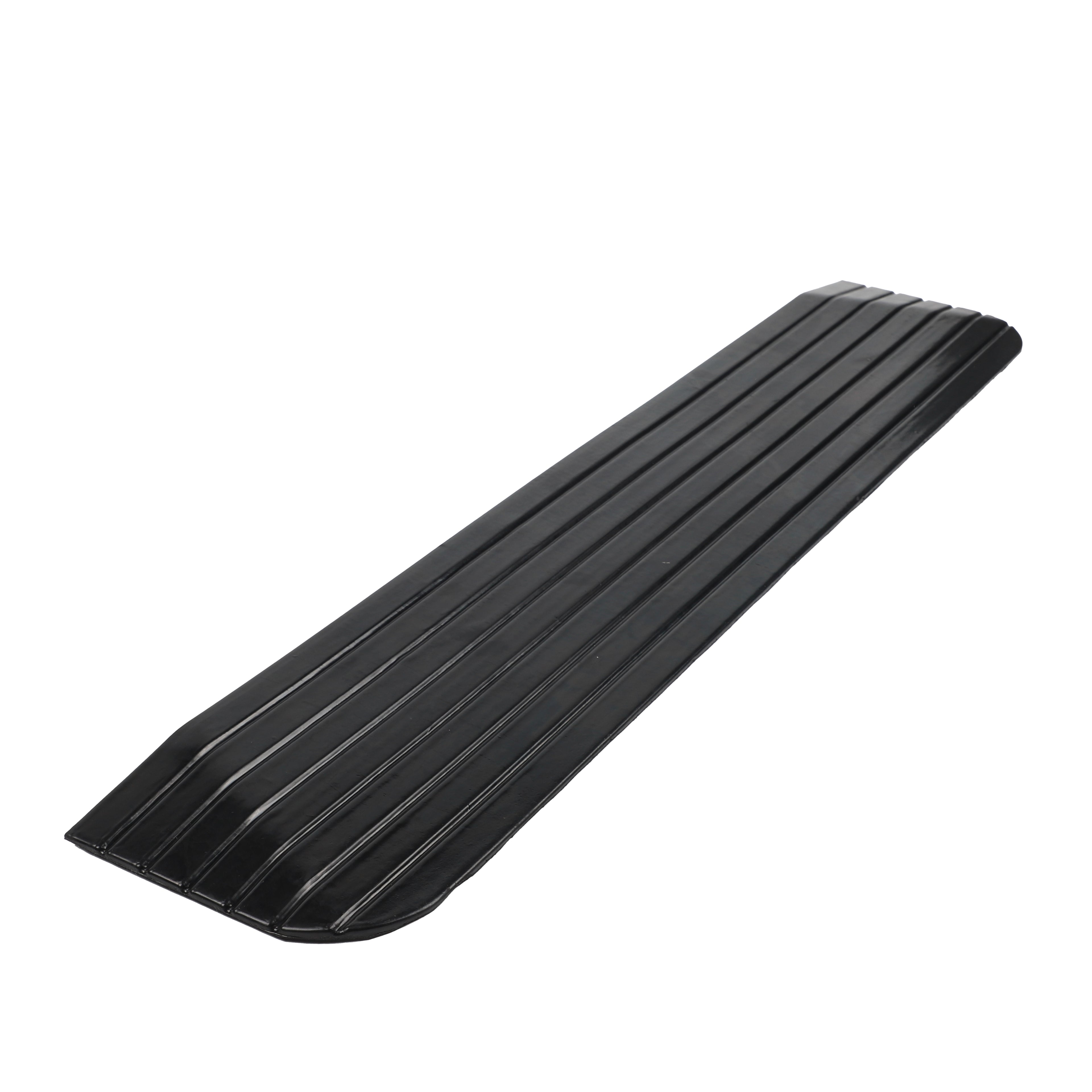 Solid Rubber Wheelchair Threshold Door Ramp With Winged Edges