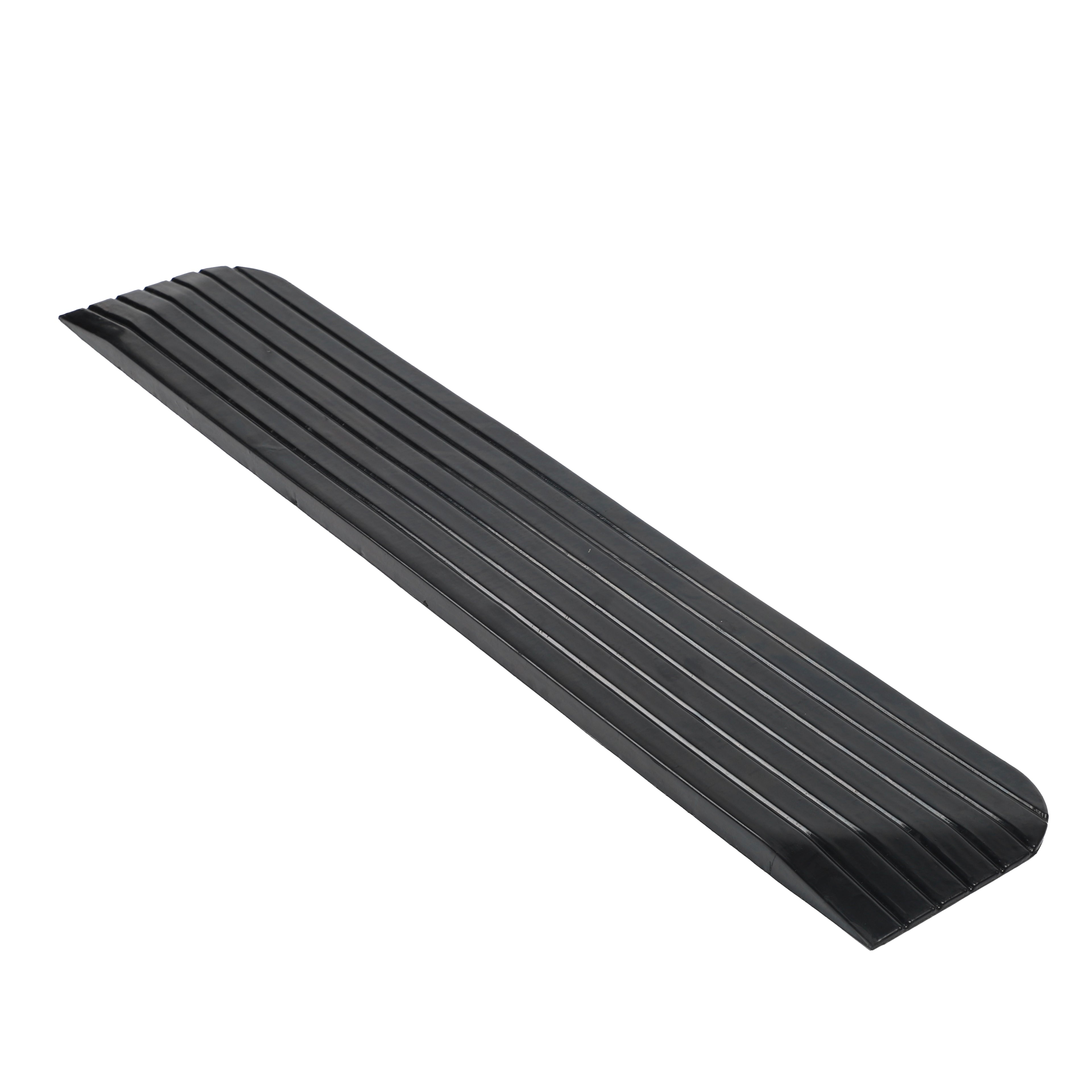 Solid Rubber Wheelchair Threshold Door Ramp With Winged Edges