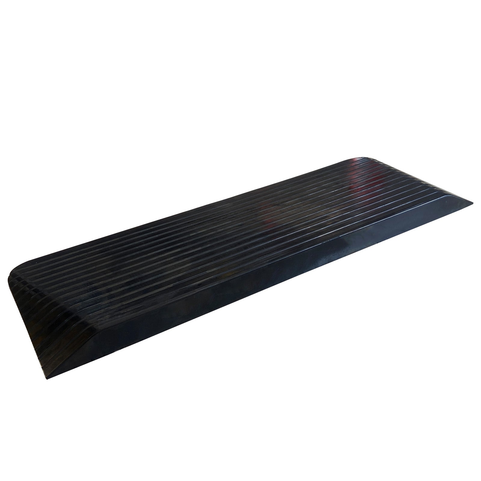 Solid Rubber Wheelchair Threshold Door Ramp With Winged Edges