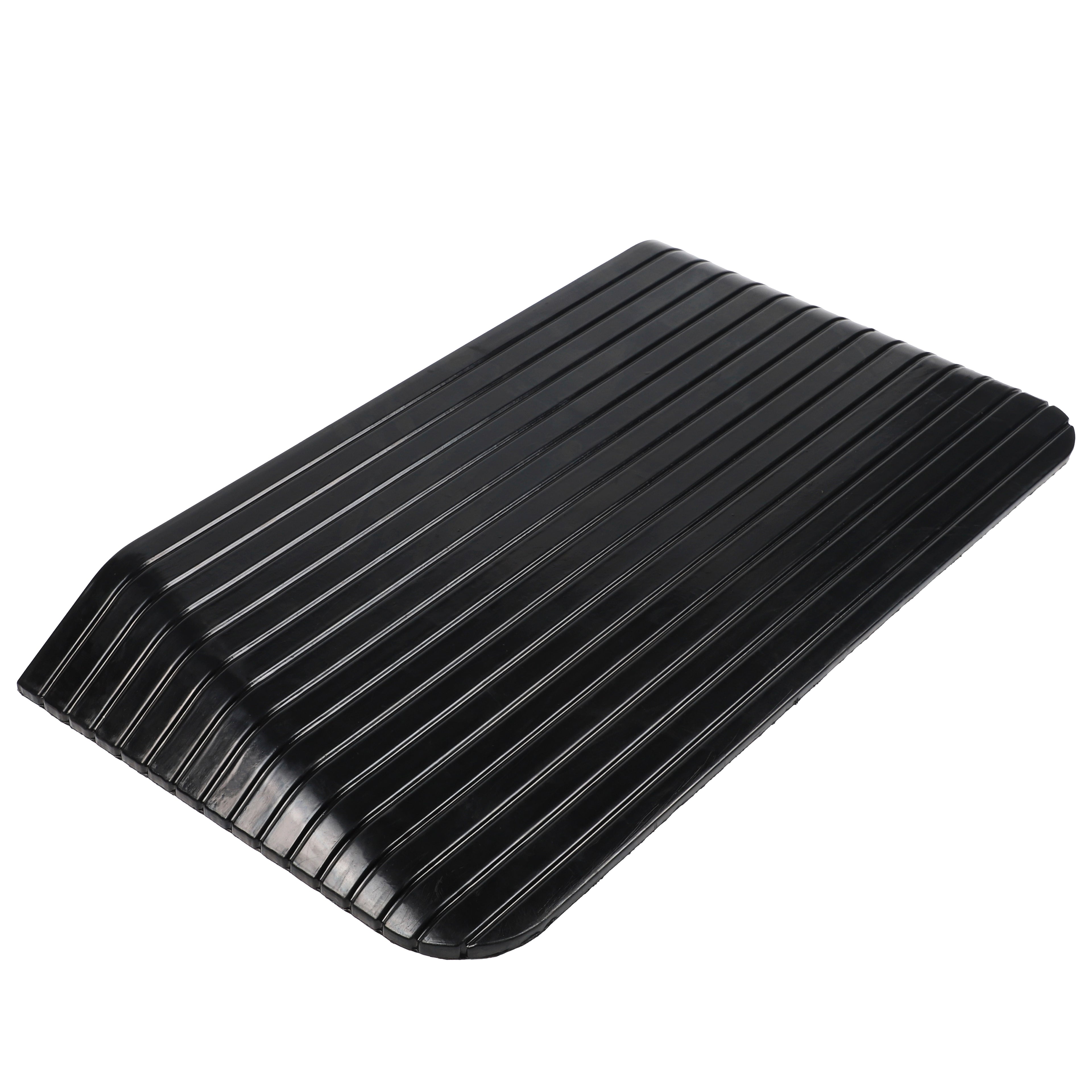Solid Rubber Wheelchair Threshold Door Ramp With Winged Edges