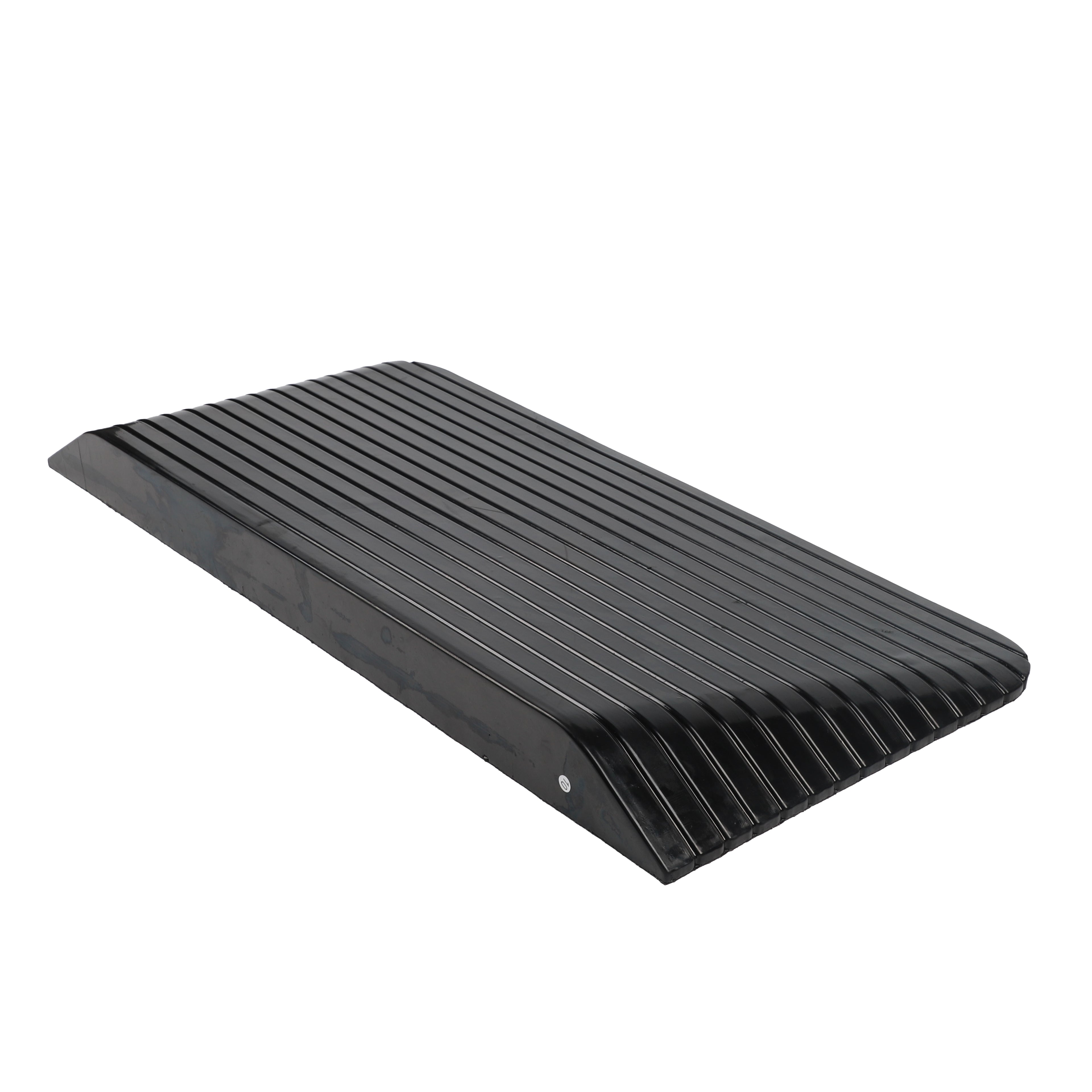 Solid Rubber Wheelchair Threshold Door Ramp With Winged Edges