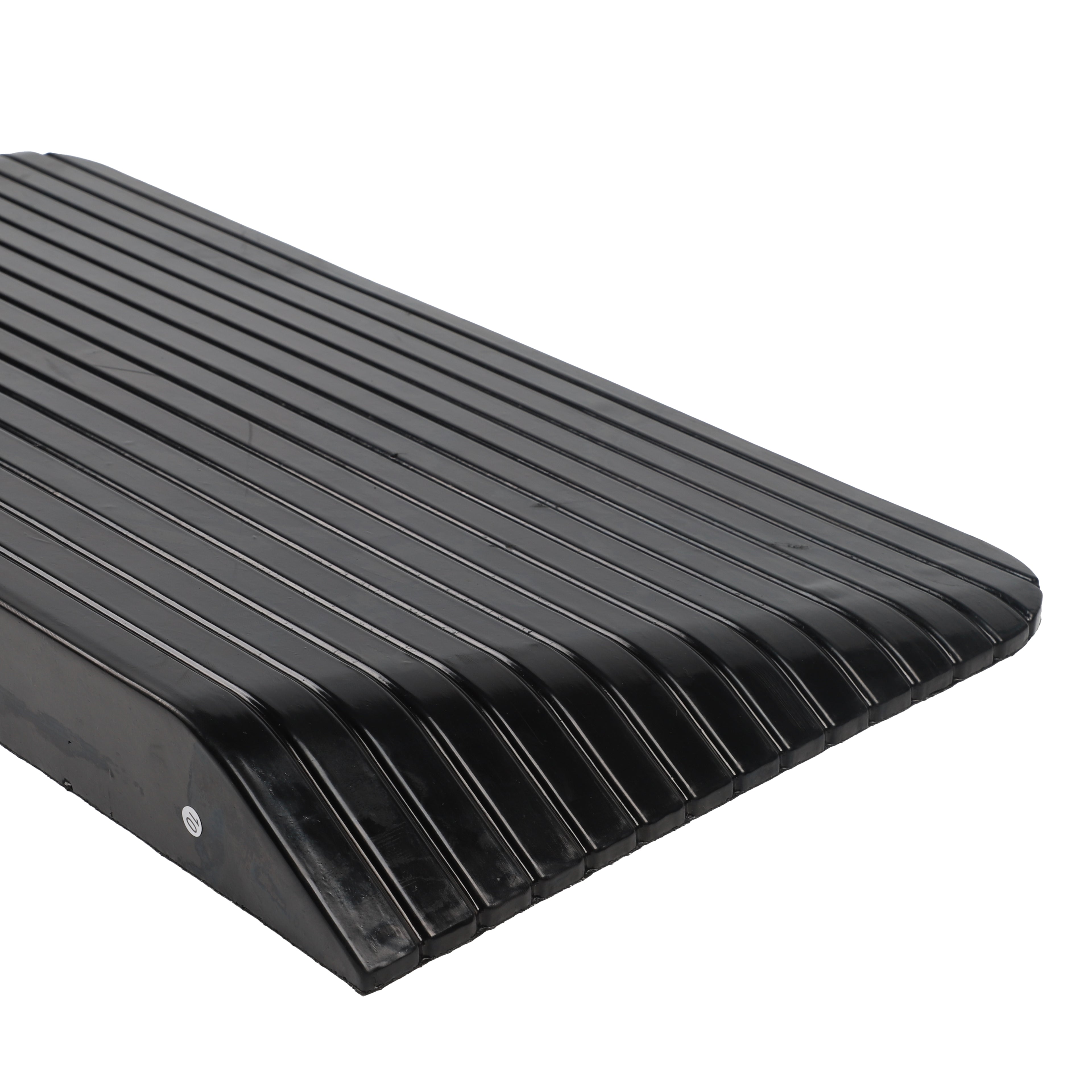 Solid Rubber Wheelchair Threshold Door Ramp With Winged Edges