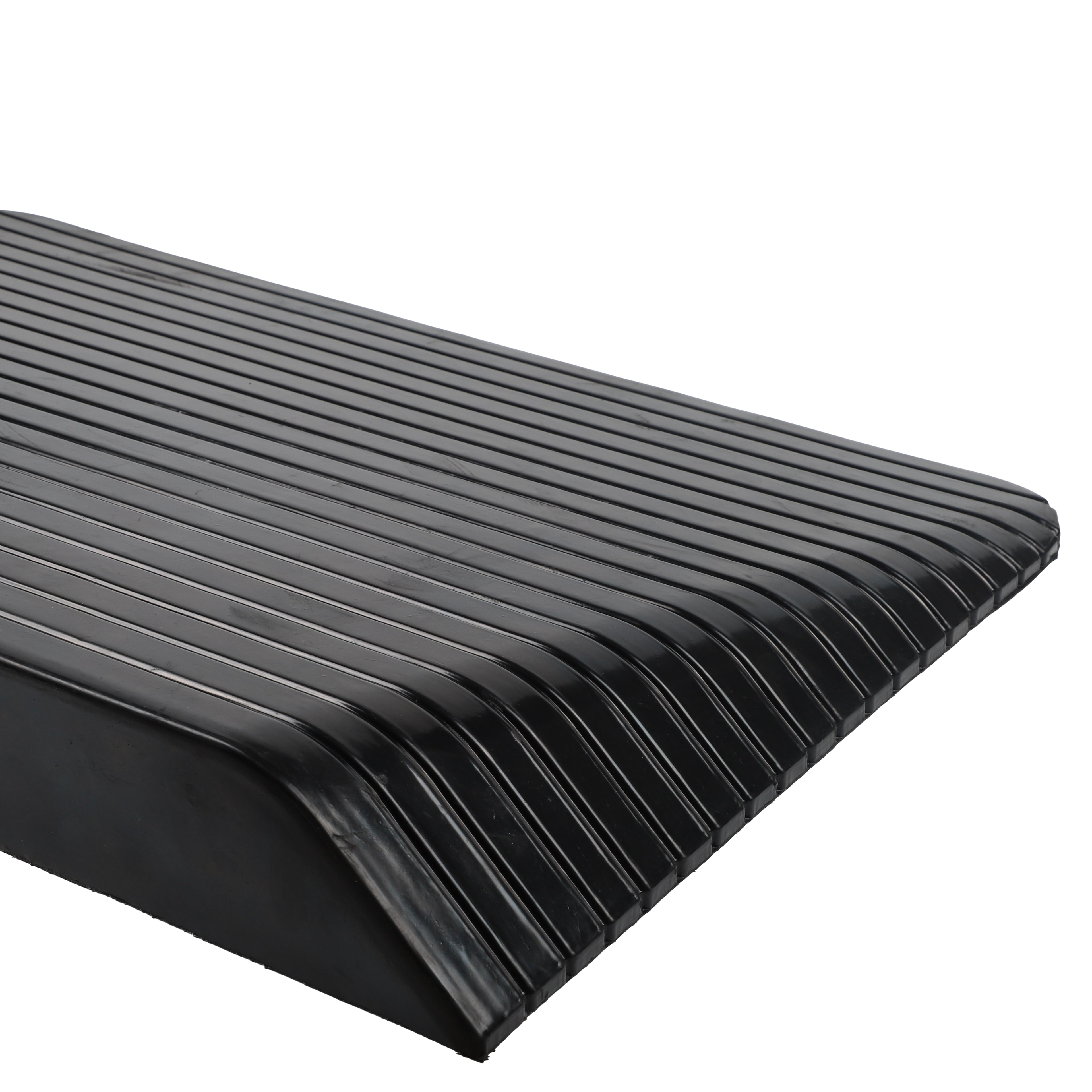 Solid Rubber Wheelchair Threshold Door Ramp With Winged Edges