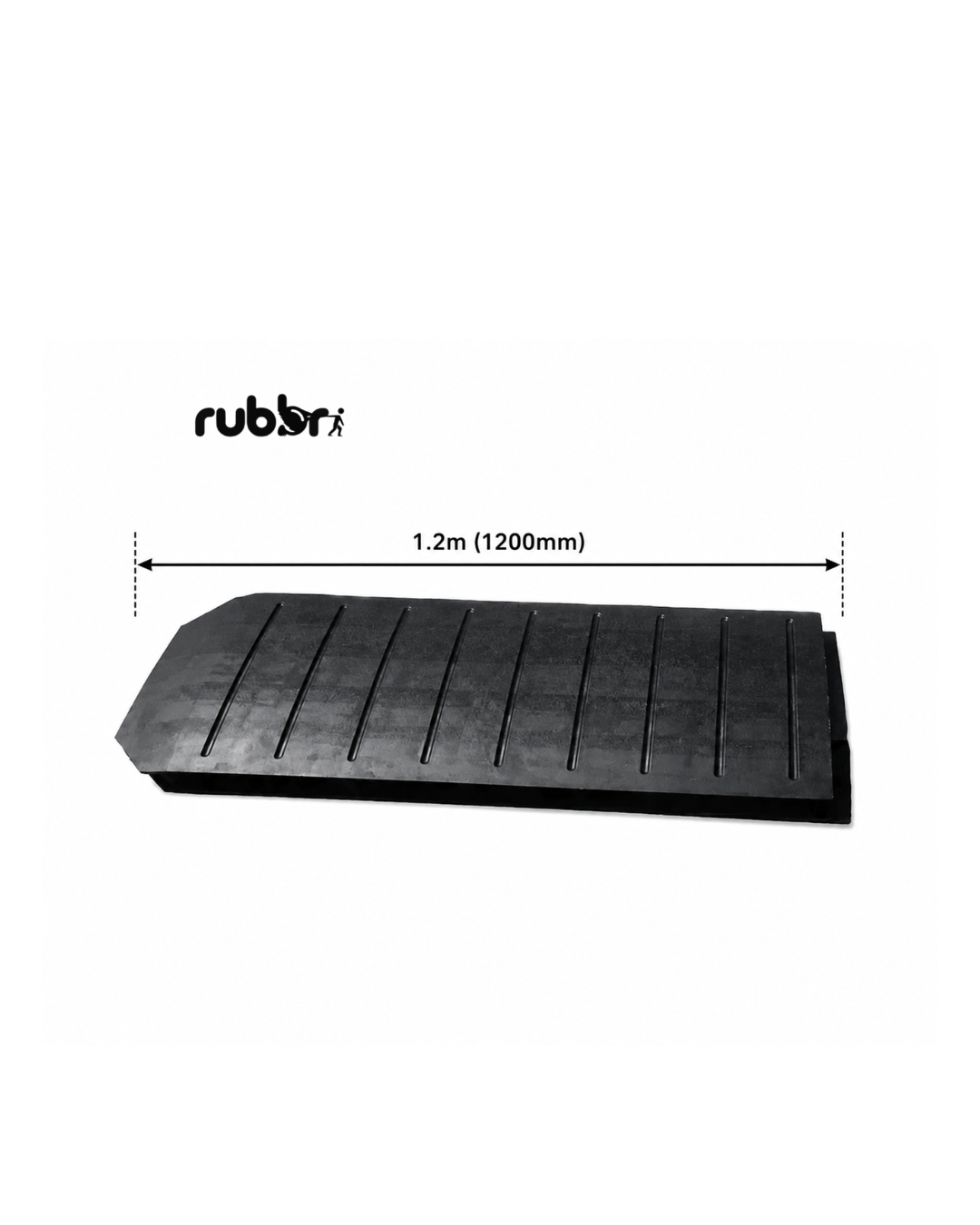 Premium Driveway Rubber Kerb Ramp 1.2m - End Module